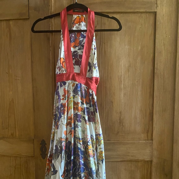 Roberto Cavalli 100% Silk  Floral Wrap Dress - Picture 13 of 13